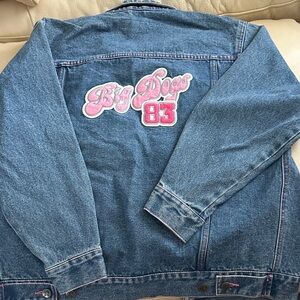 Big Dogs Kids Jean Jacket - Blue with Pink Accents